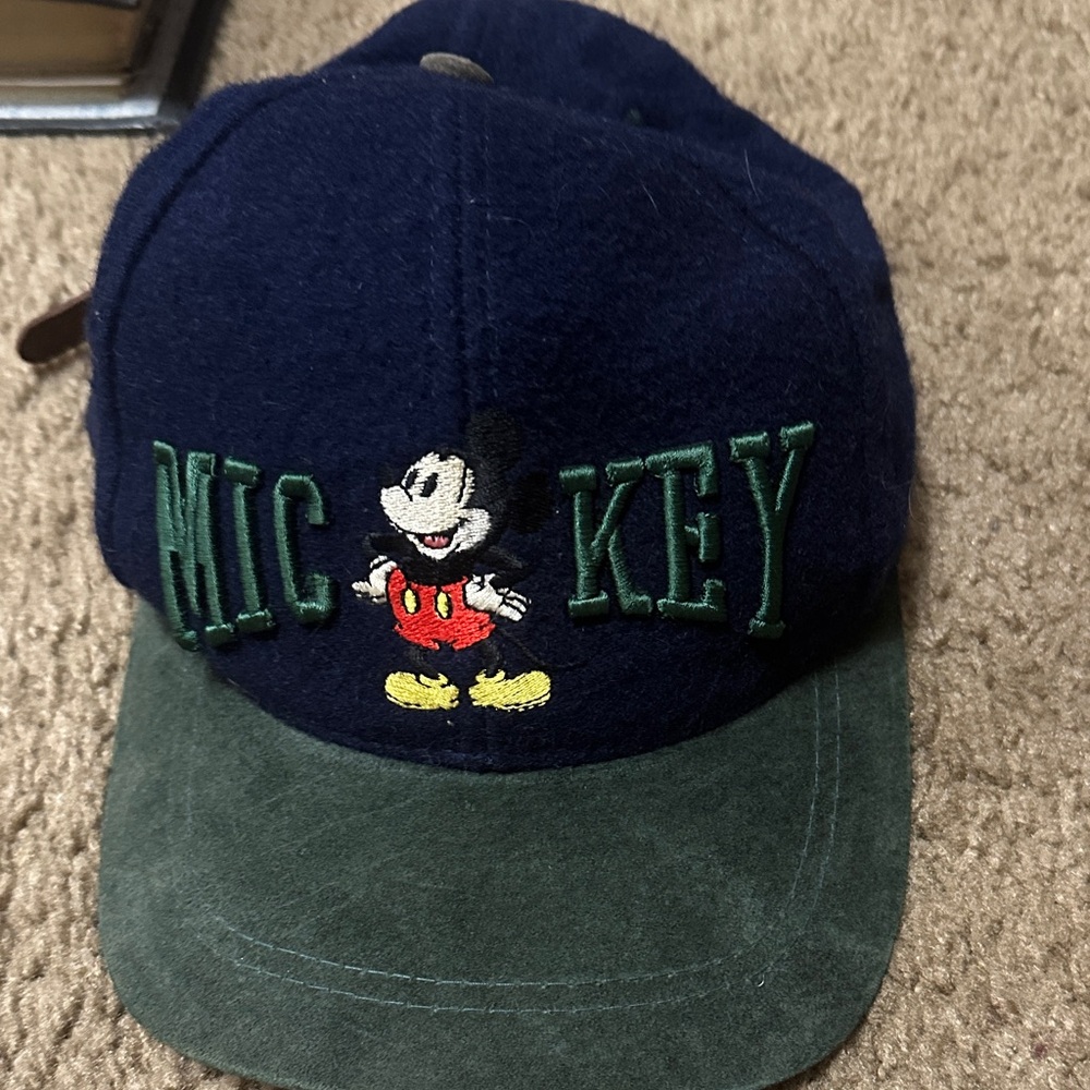 Mickey Mouse Kids Cap - Navy and Green